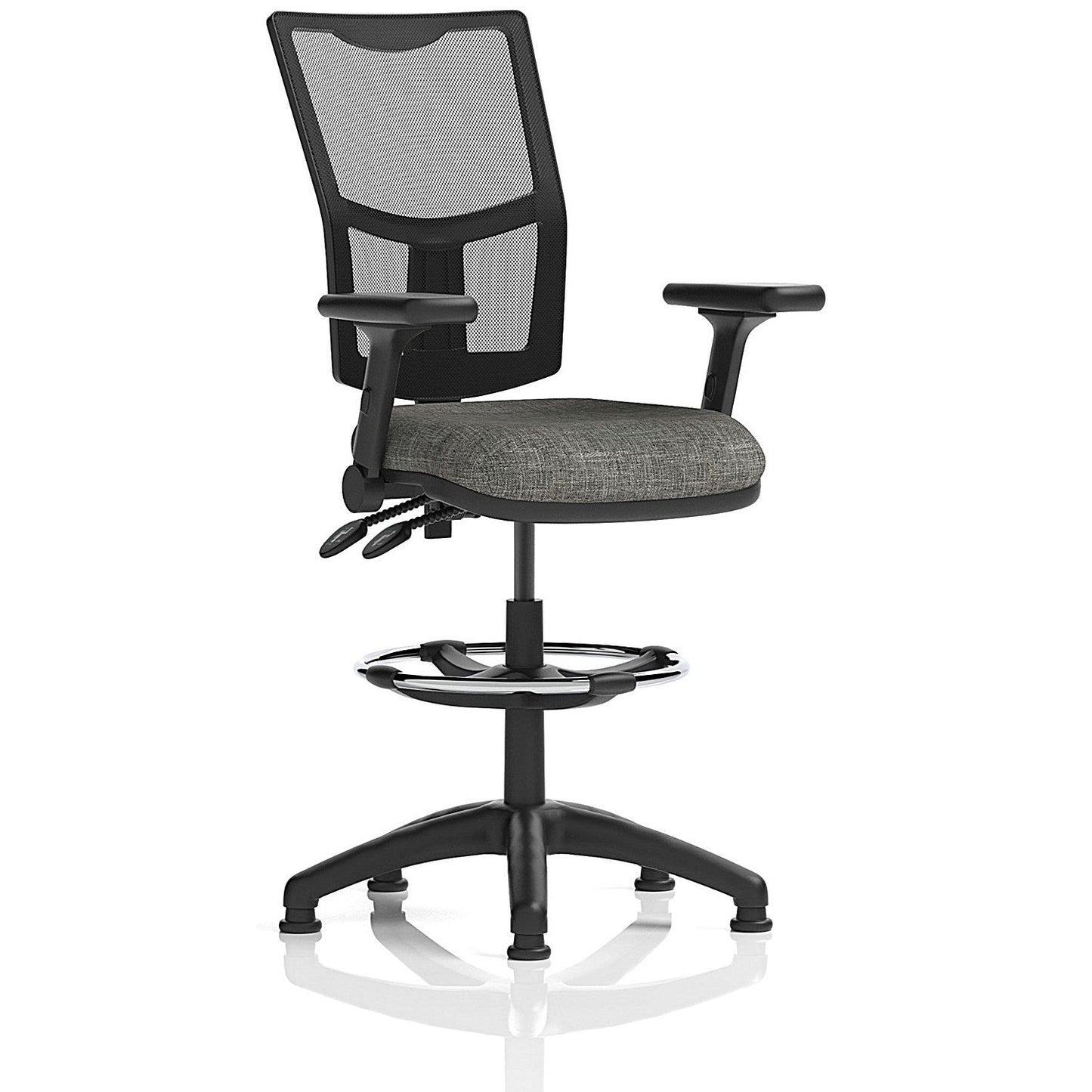 Eclipse Plus II High Rise Mesh Back Operator Chair, Charcoal, Folding Arms Easy2Order : OP000339