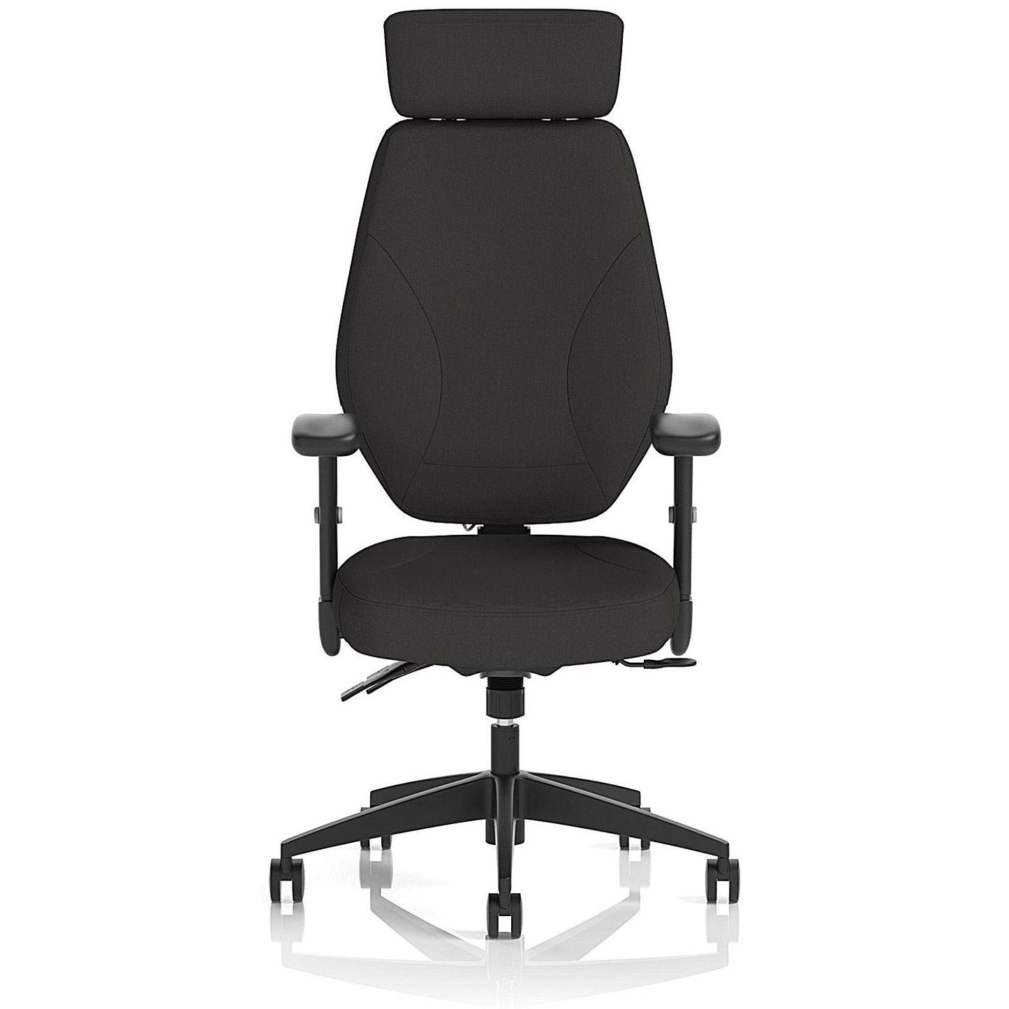 Nexus High Back Executive Chair, Headrest, Height Adjustable Arms, Black