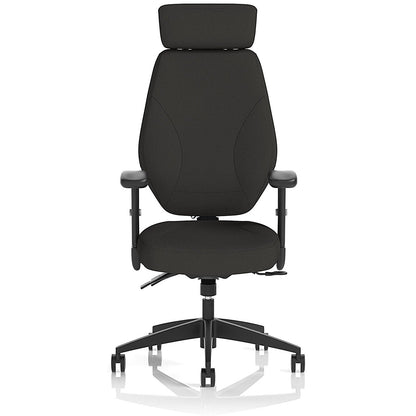 Nexus High Back Executive Chair, Headrest, Height Adjustable Arms, Black