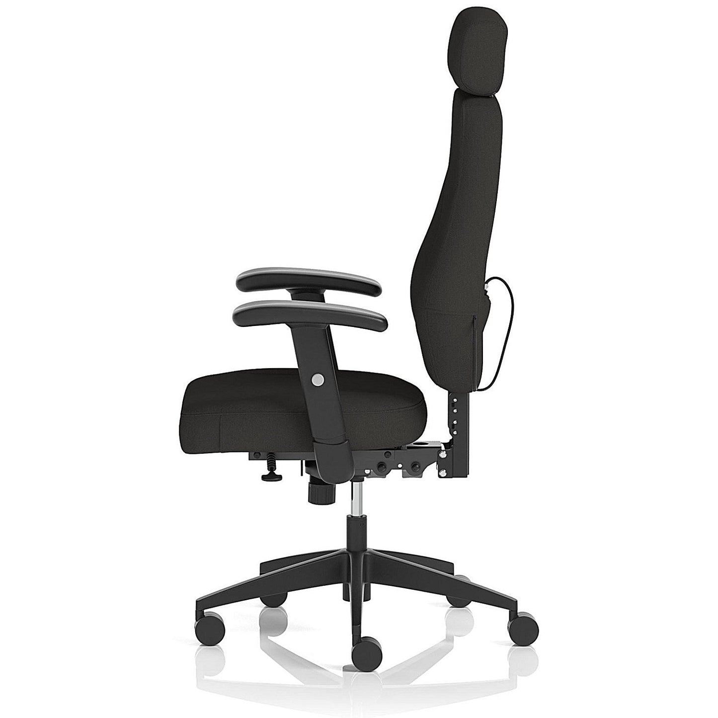 Nexus High Back Executive Chair, Headrest, Height Adjustable Arms, Black