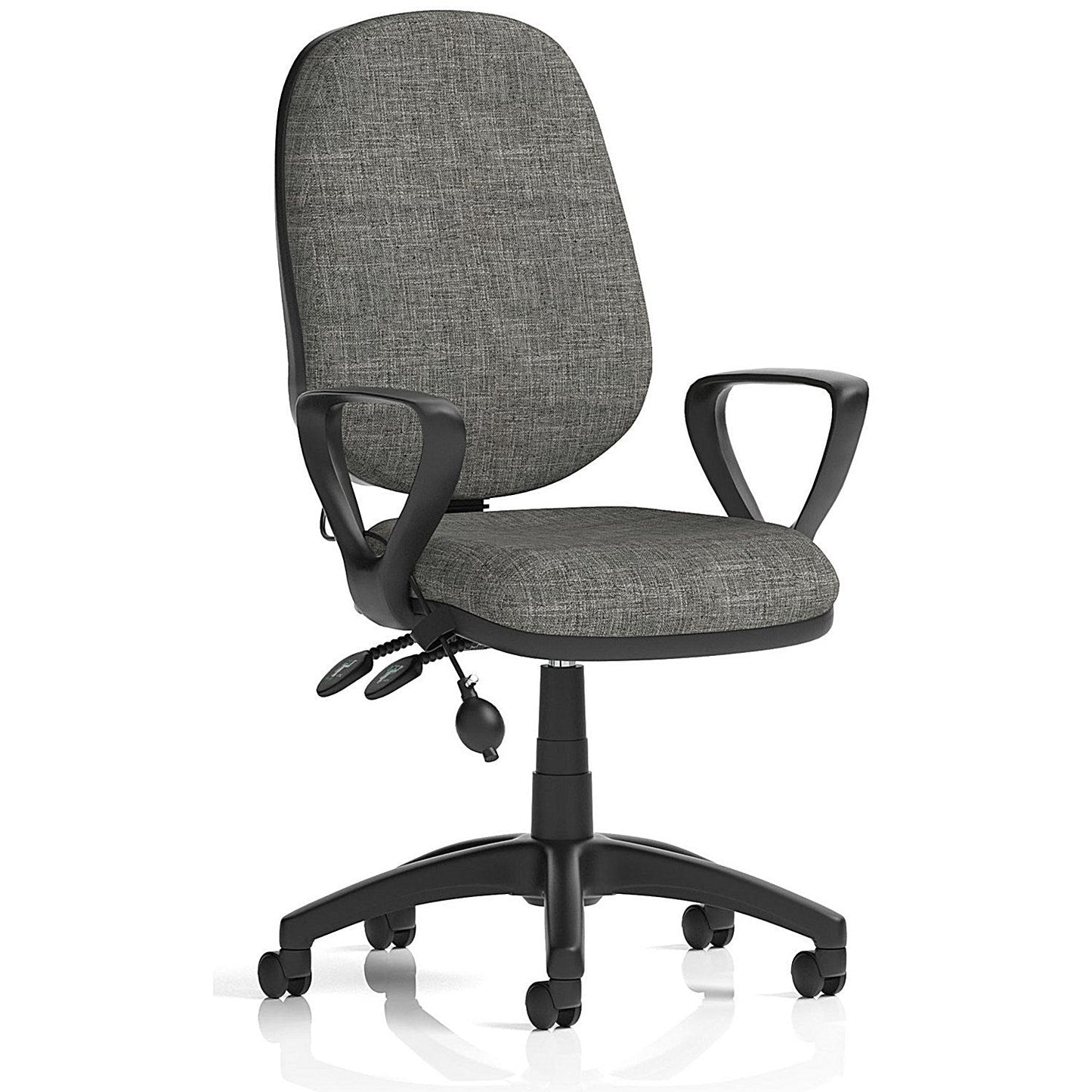 Eclipse Plus II Lever Task Operator Chair With Pump Lumbar, Fixed Height Arms, Arms Charcoal Easy2Order : OP000348