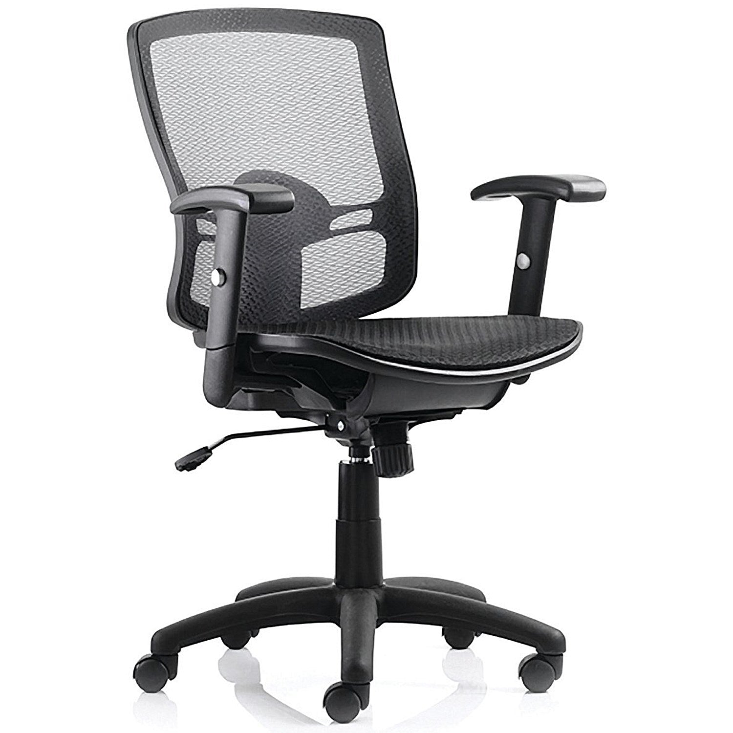 Portland All Mesh Task Operator Chair, Height Adjustable Arms, Black Easy2Order : OP000355