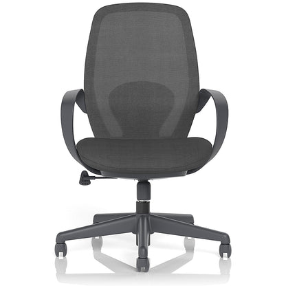 Ariel Mesh Task Operator Chair, Fixed Height Arms, Black