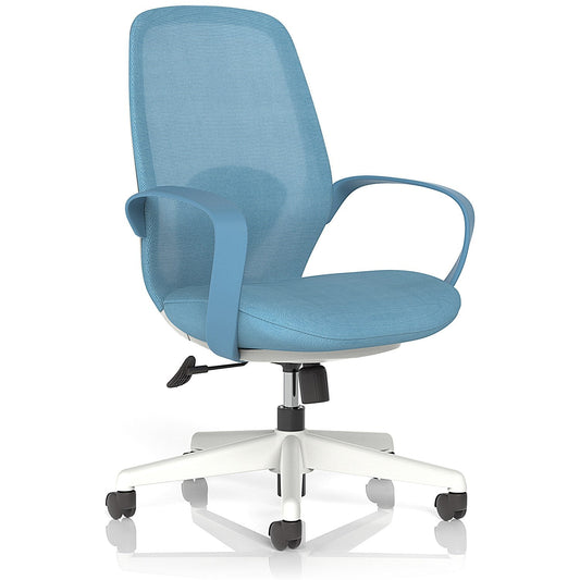 Ariel Mesh Task Operator Chair, Fixed Height Arms, Blue