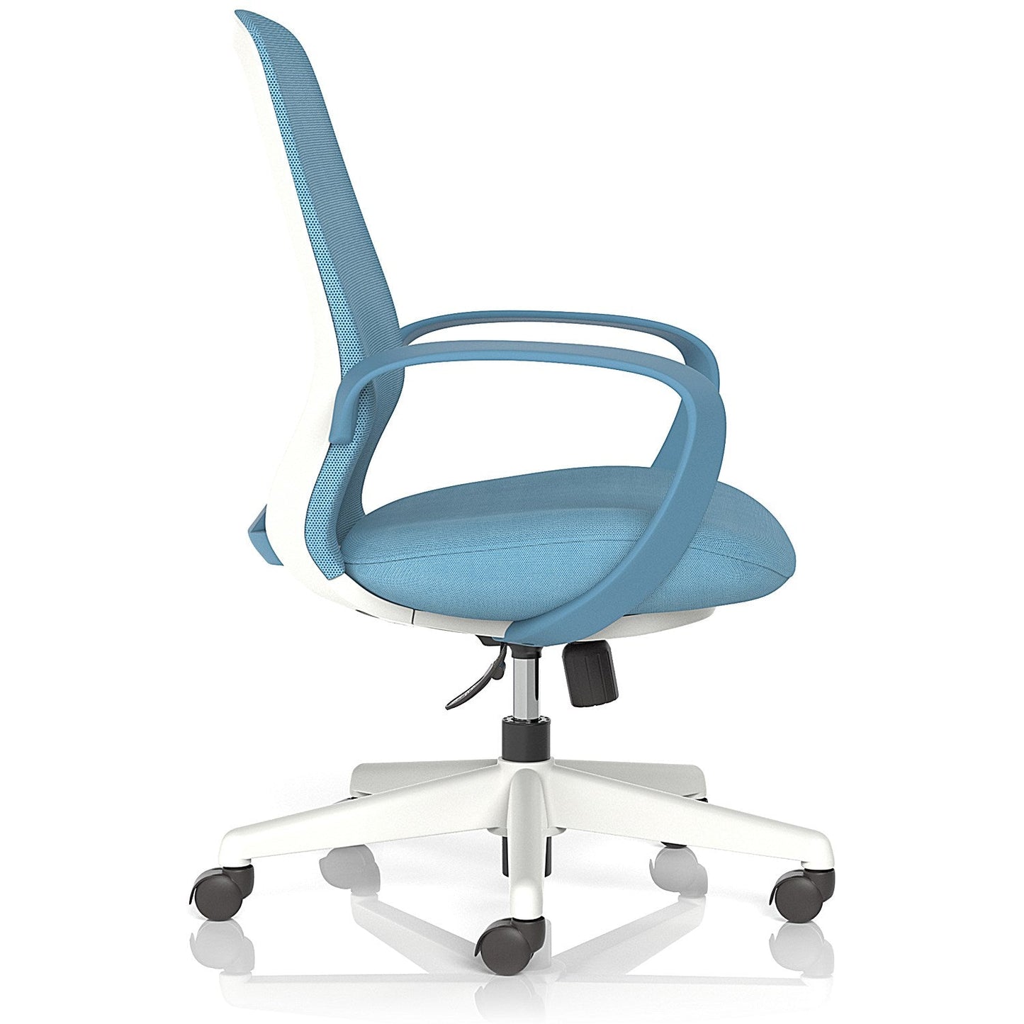 Ariel Mesh Task Operator Chair, Fixed Height Arms, Blue