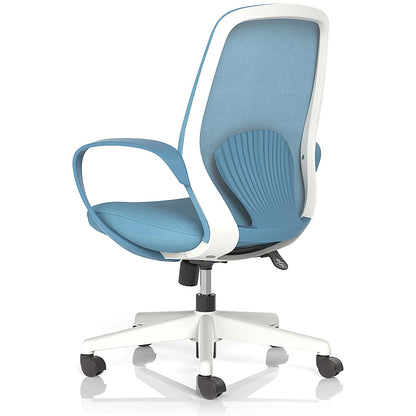 Ariel Mesh Task Operator Chair, Fixed Height Arms, Blue