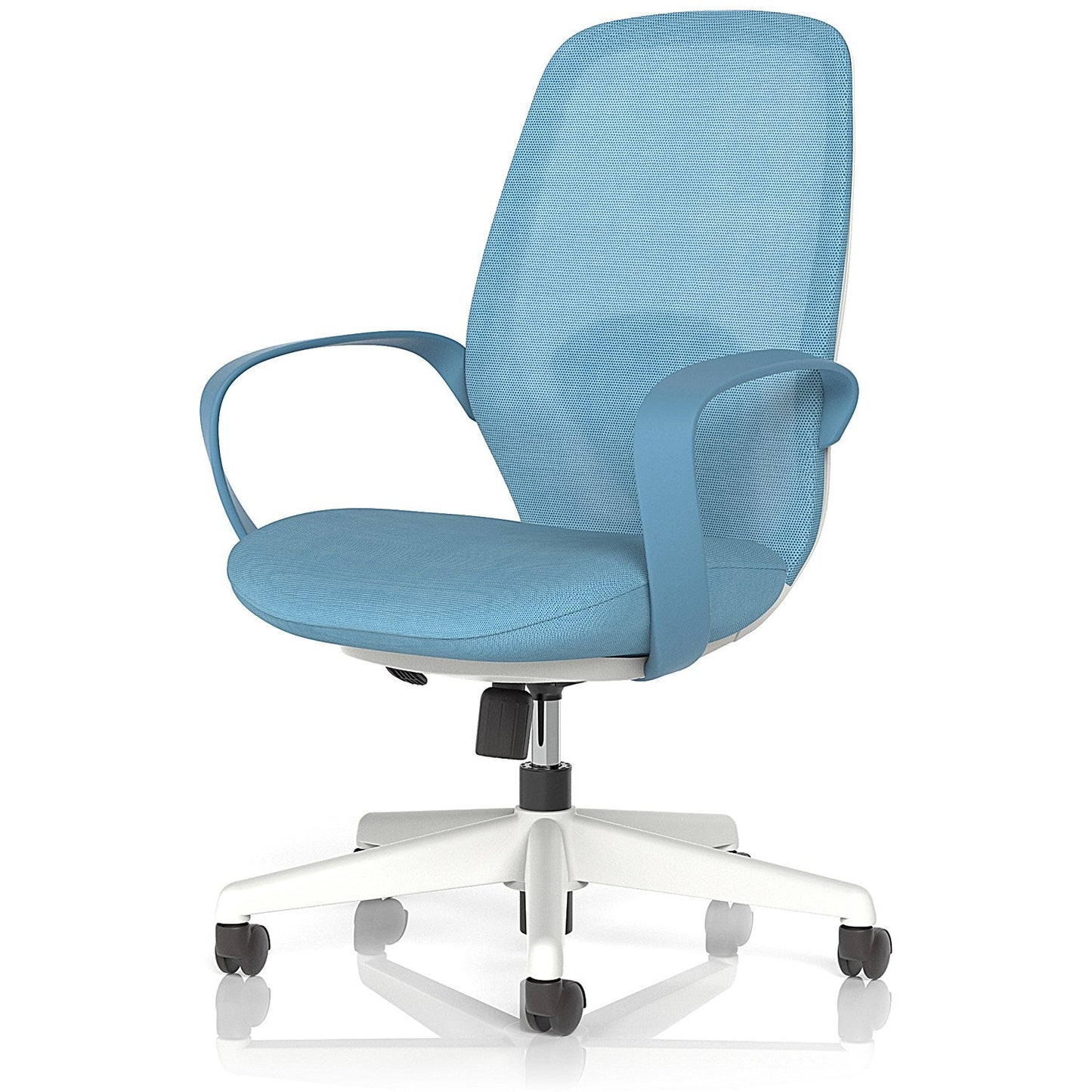 Ariel Mesh Task Operator Chair, Fixed Height Arms, Blue