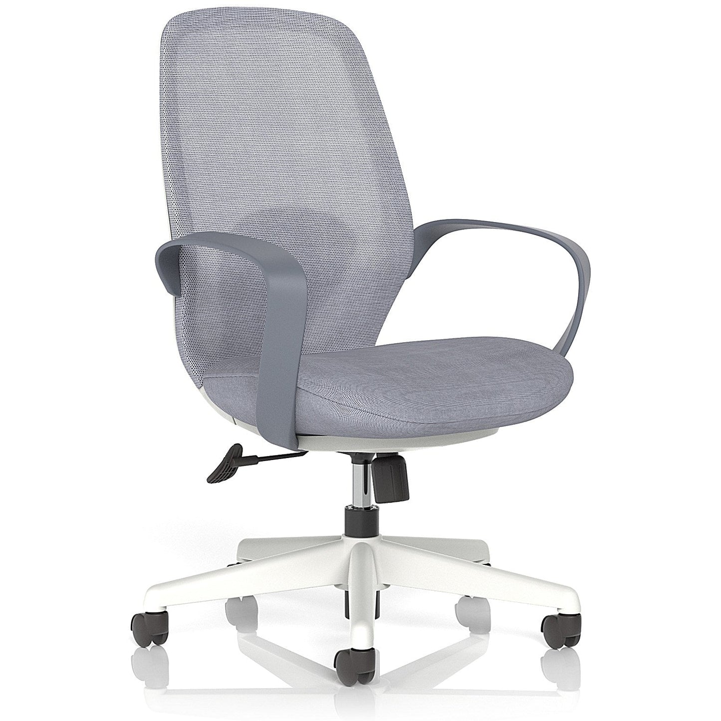 Ariel Mesh Task Operator Chair, Fixed Height Arms, Grey