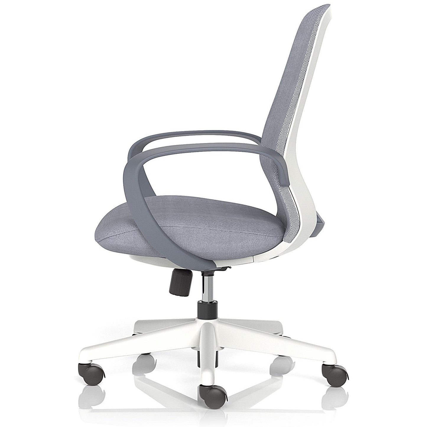 Ariel Mesh Task Operator Chair, Fixed Height Arms, Grey