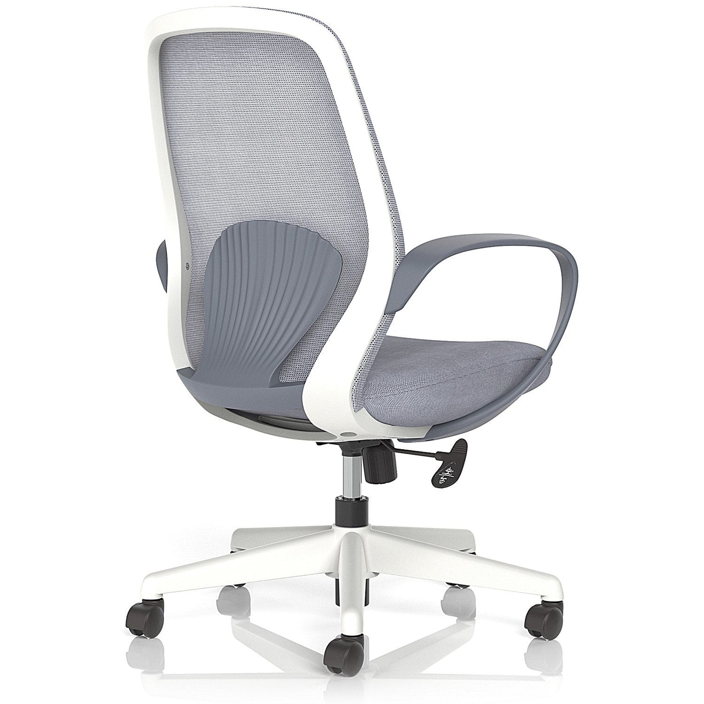 Ariel Mesh Task Operator Chair, Fixed Height Arms, Grey
