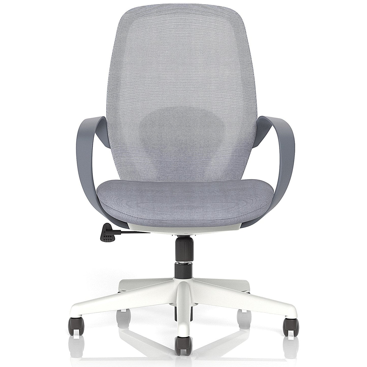 Ariel Mesh Task Operator Chair, Fixed Height Arms, Grey