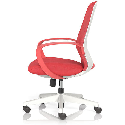 Ariel Mesh Task Operator Chair, Fixed Height Arms, Red