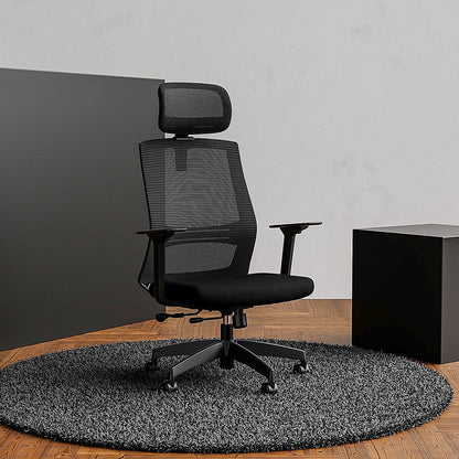 Ventra Mesh Back Task Operator Chair, Height Adjustable Arms, Black