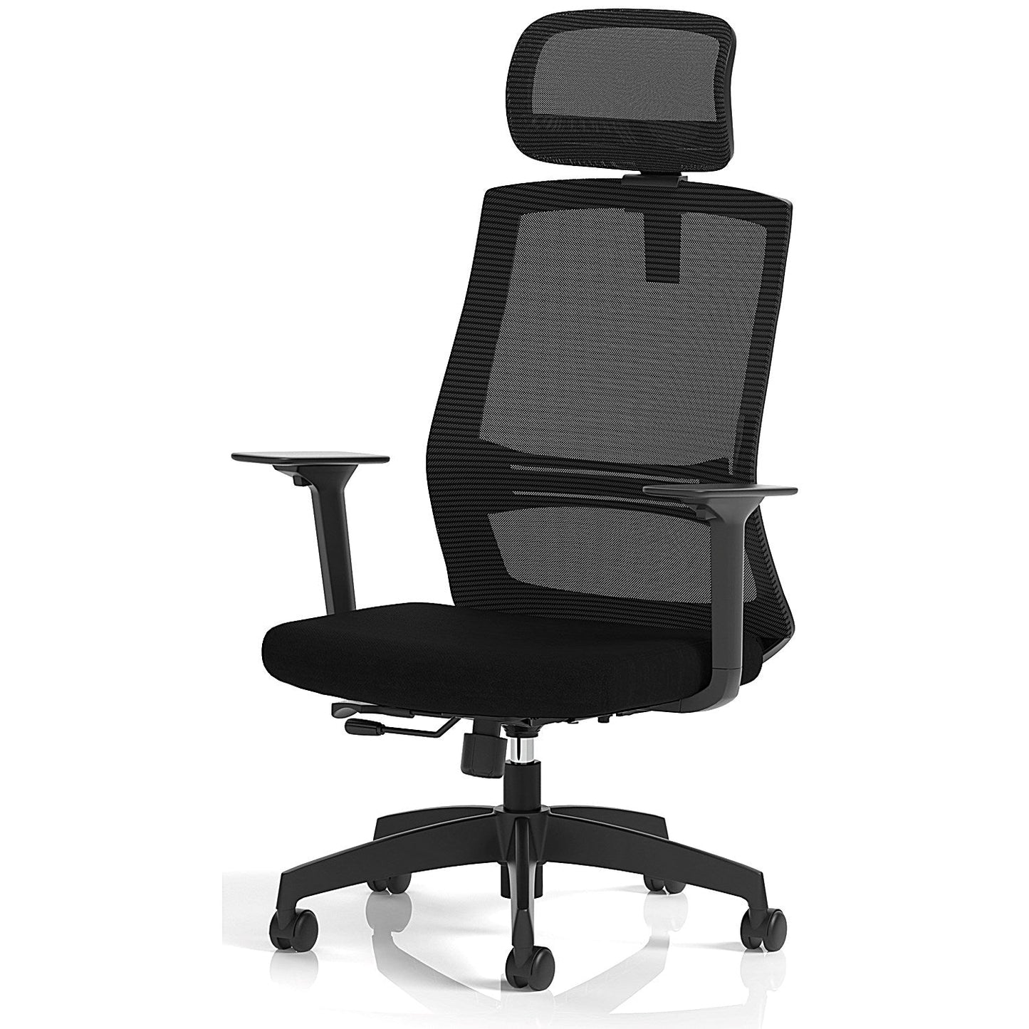Ventra Mesh Back Task Operator Chair With Headrest, Height Adjustable Arms,Black Easy2Order : OP000367