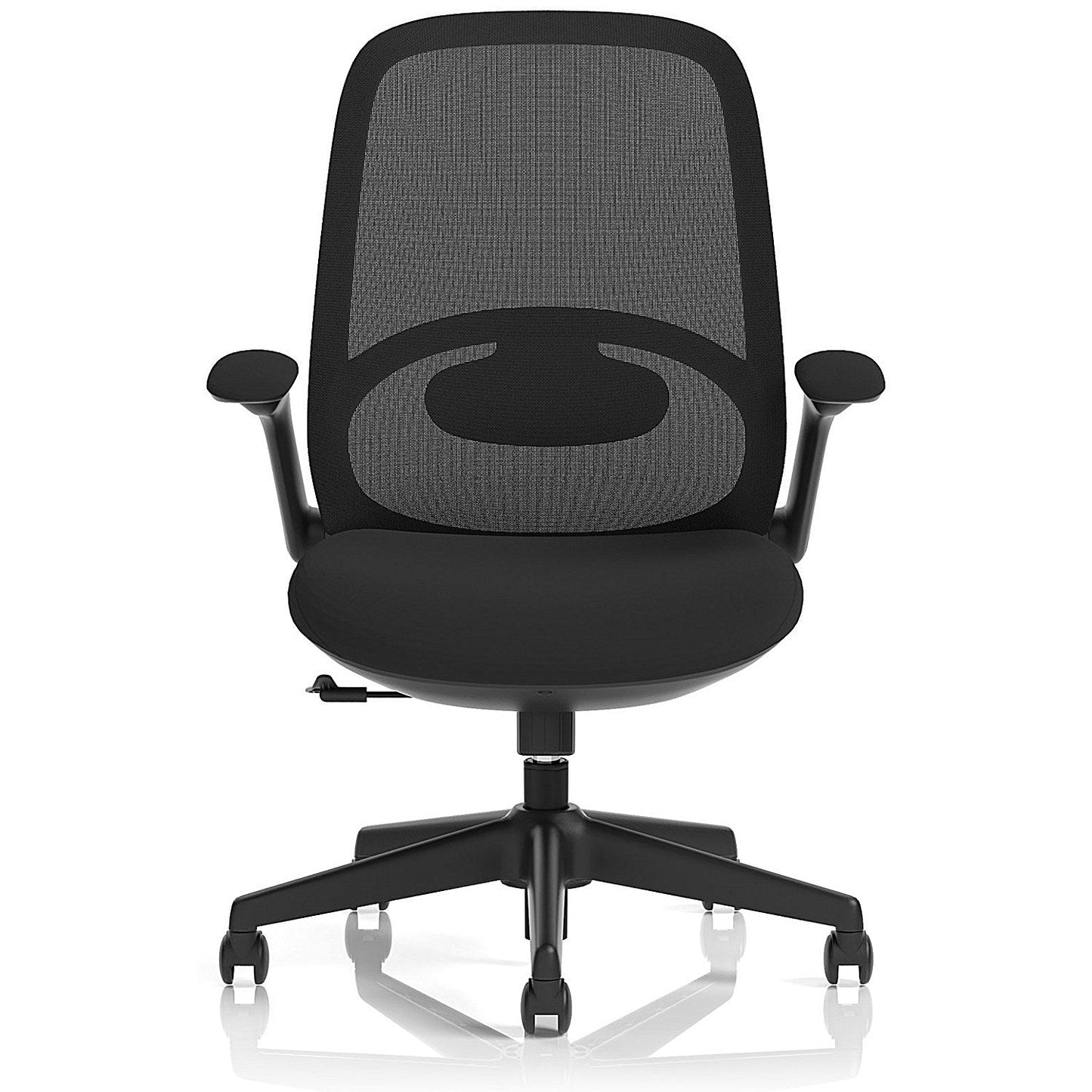 Crew 2 Task Operator Mesh Back Chair, Folding Arms, Black