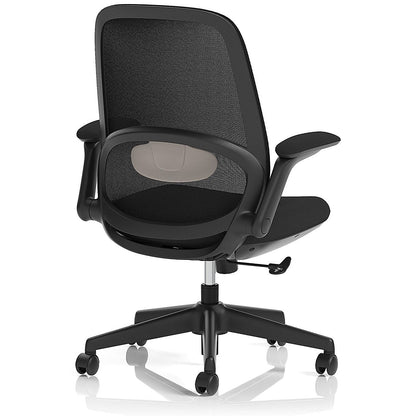 Crew 2 Task Operator Mesh Back Chair, Folding Arms, Black