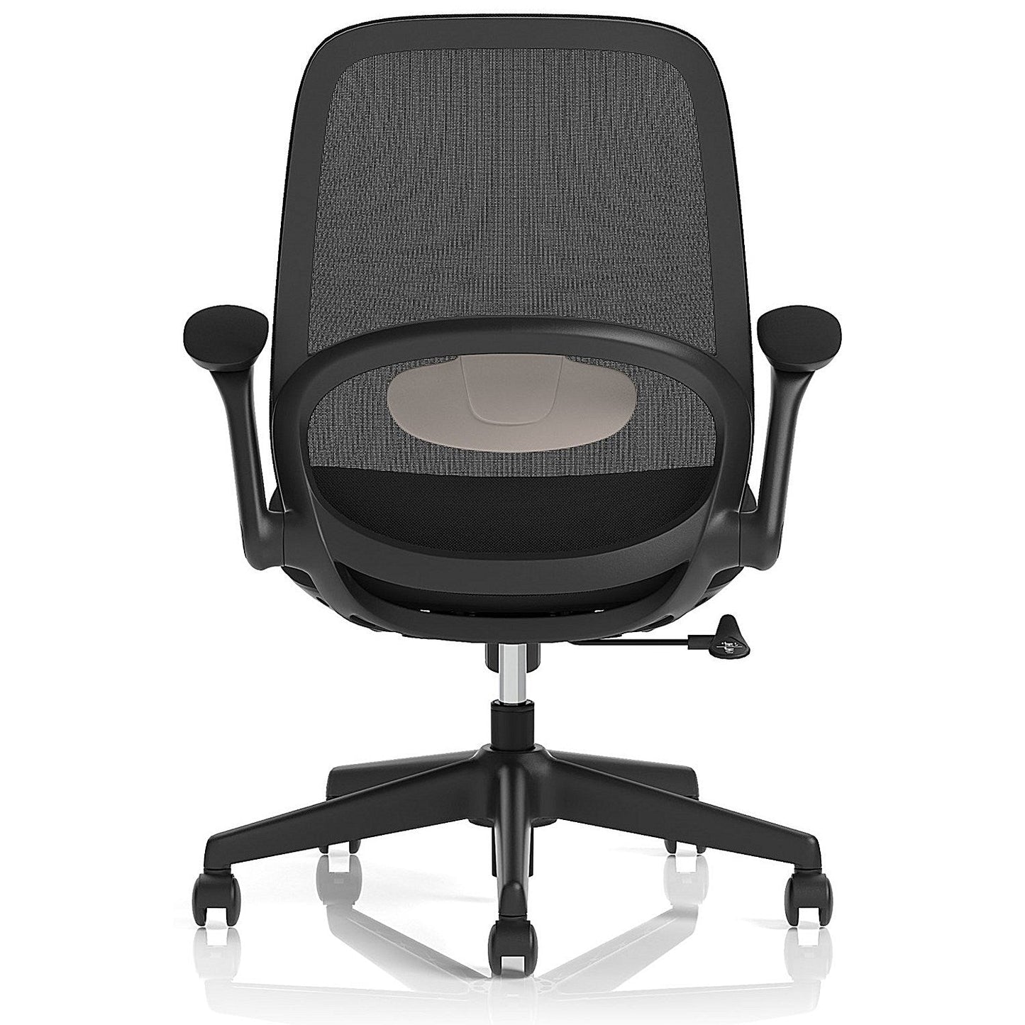 Crew 2 Task Operator Mesh Back Chair, Folding Arms, Black
