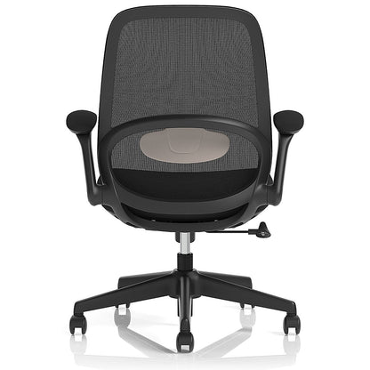 Crew 2 Task Operator Mesh Back Chair, Folding Arms, Black