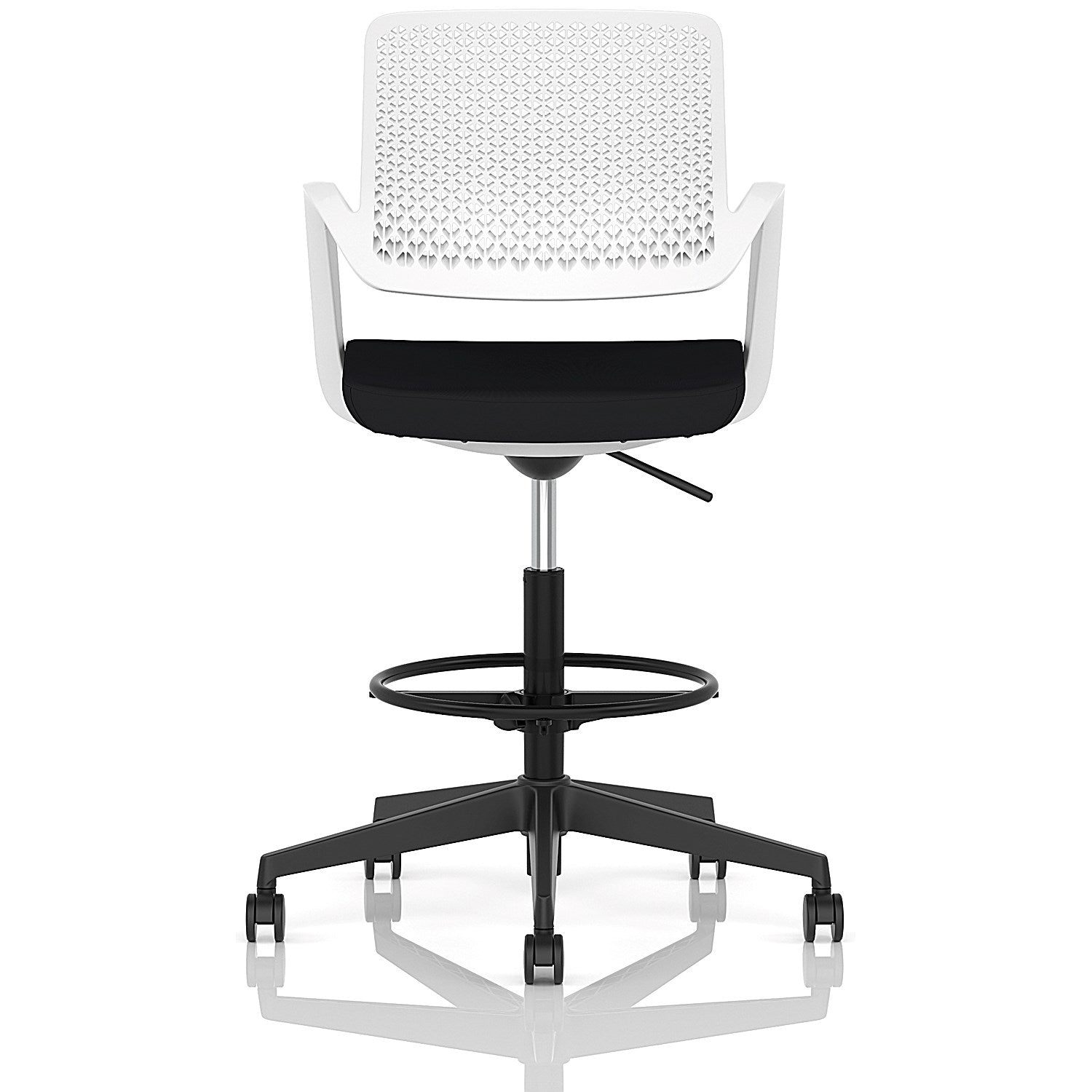 Cosmo Hi Rise Chair White Frame Black Seat Easy2Order : OP000371