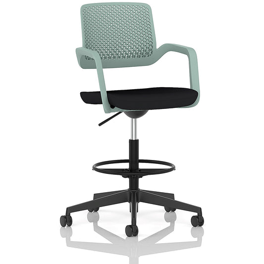 Cosmo Hi Rise Chair Green Frame Black Seat