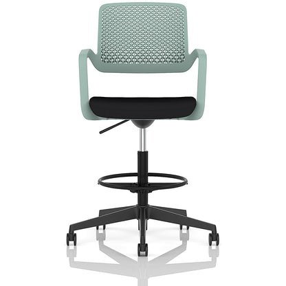Cosmo Hi Rise Chair Green Frame Black Seat