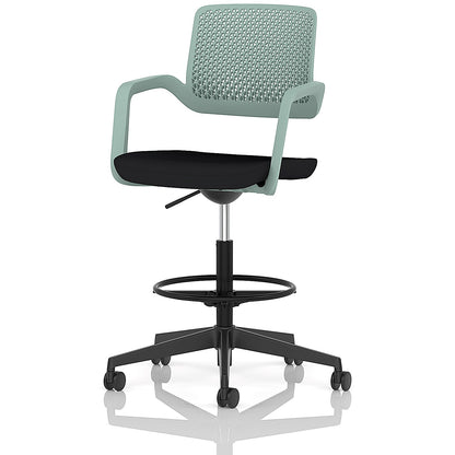 Cosmo Hi Rise Chair Green Frame Black Seat