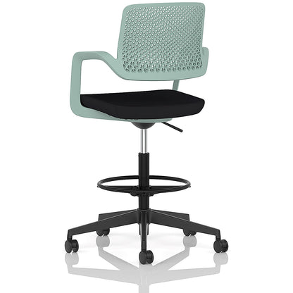 Cosmo Hi Rise Chair Green Frame Black Seat