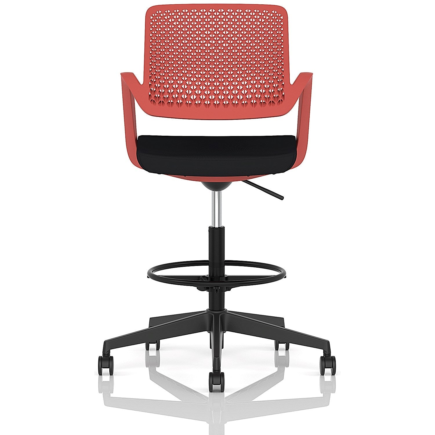 Cosmo Hi Rise Chair Red Frame Black Seat Easy2Order : OP000373
