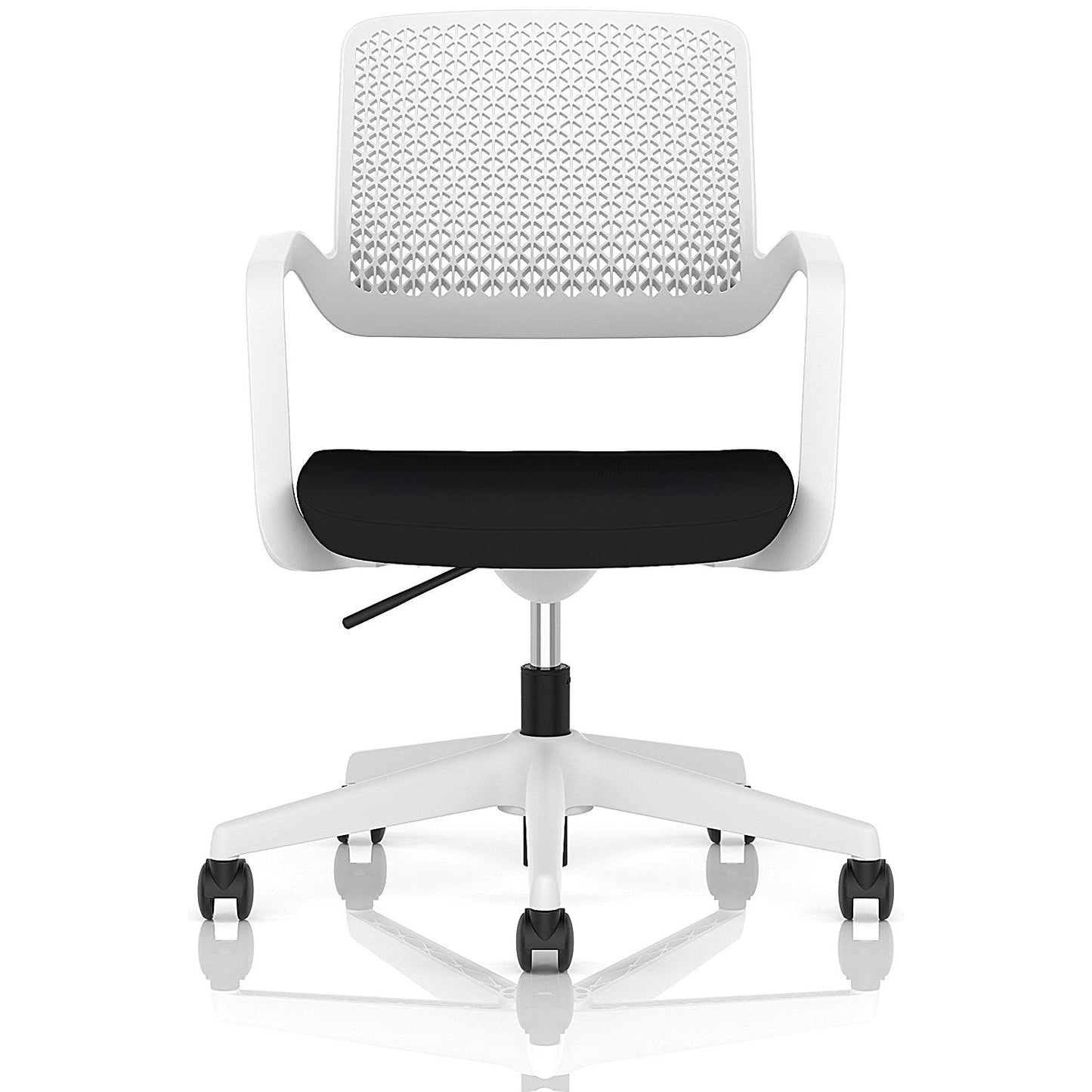 Cosmo Task Operator Chair White Frame Black Seat