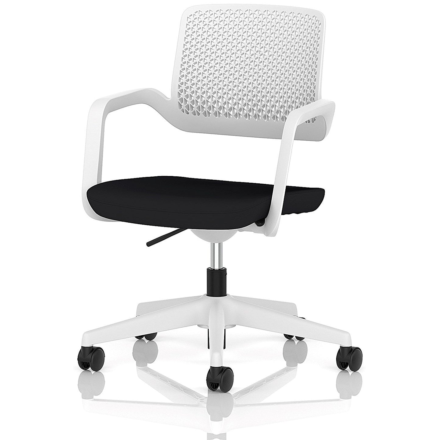 Cosmo Task Operator Chair White Frame Black Seat