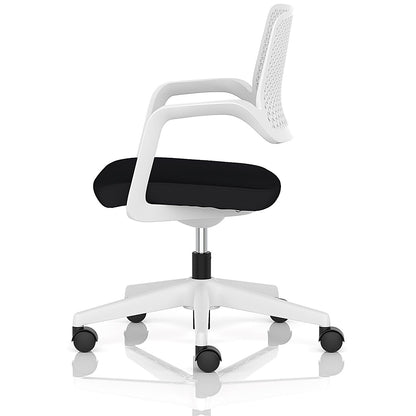Cosmo Task Operator Chair White Frame Black Seat
