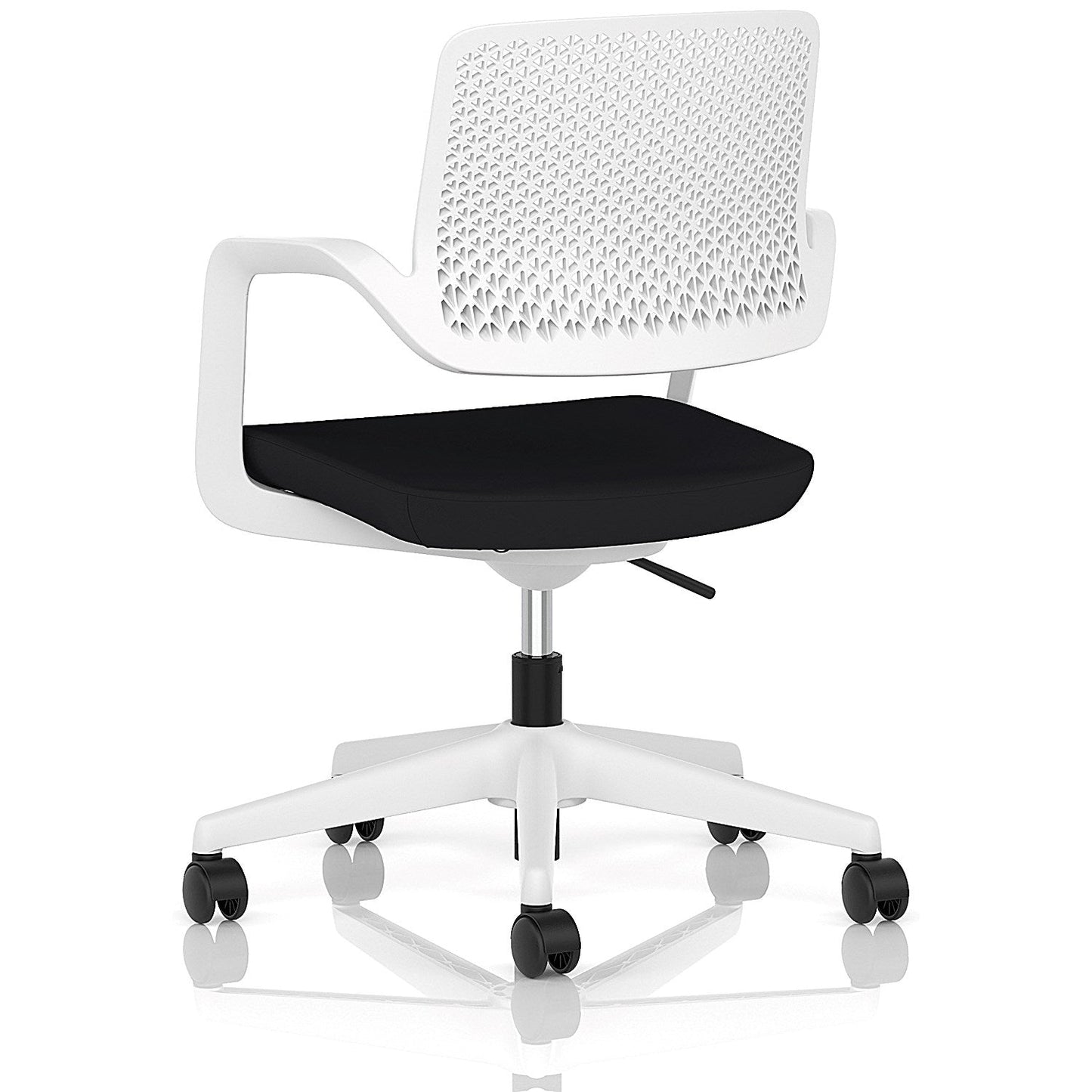 Cosmo Task Operator Chair White Frame Black Seat