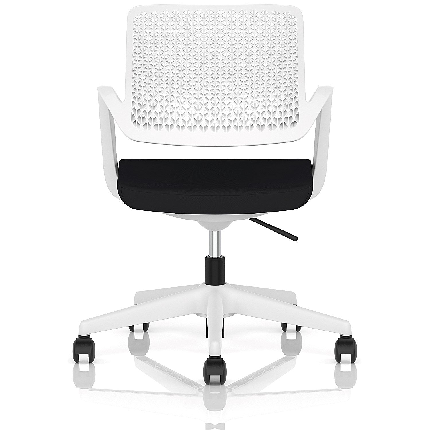 Cosmo Task Operator Chair White Frame Black Seat Easy2Order : OP000375