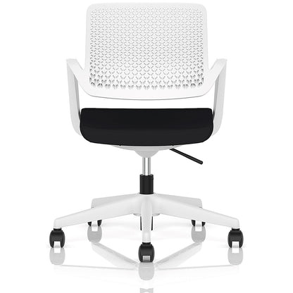 Cosmo Task Operator Chair White Frame Black Seat Easy2Order : OP000375