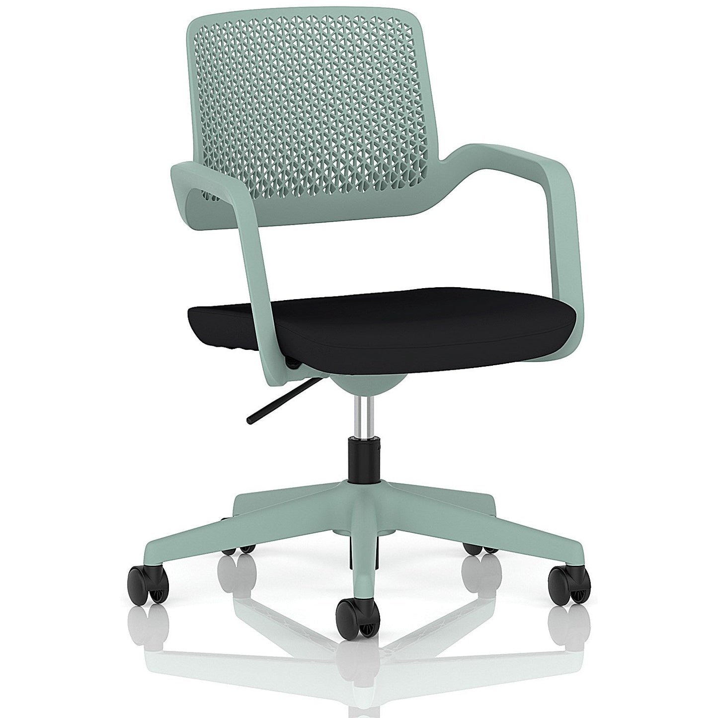 Cosmo Task Operator Chair Green Frame Black Seat
