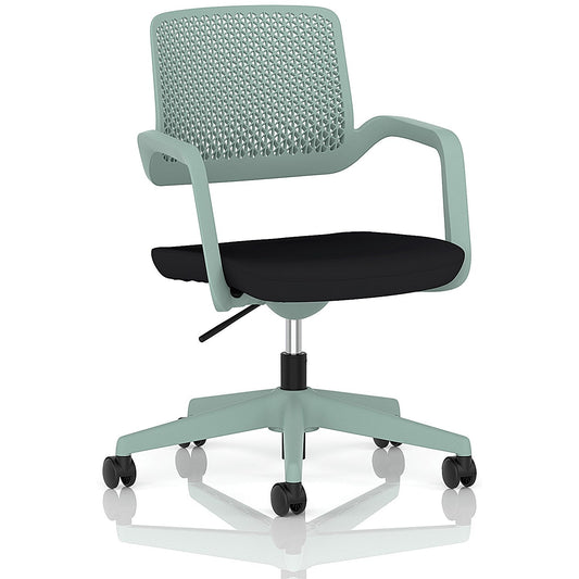 Cosmo Task Operator Chair Green Frame Black Seat