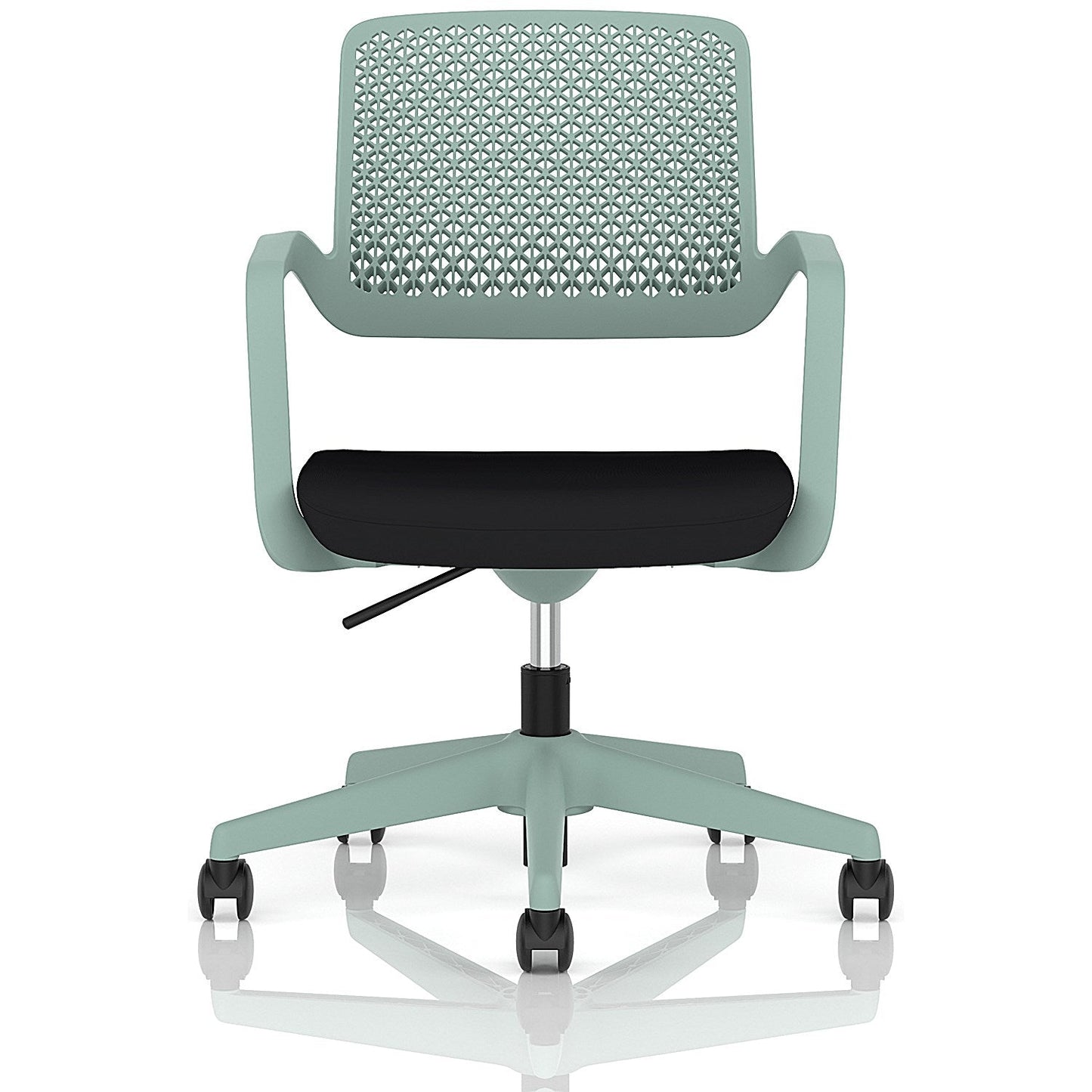 Cosmo Task Operator Chair Green Frame Black Seat