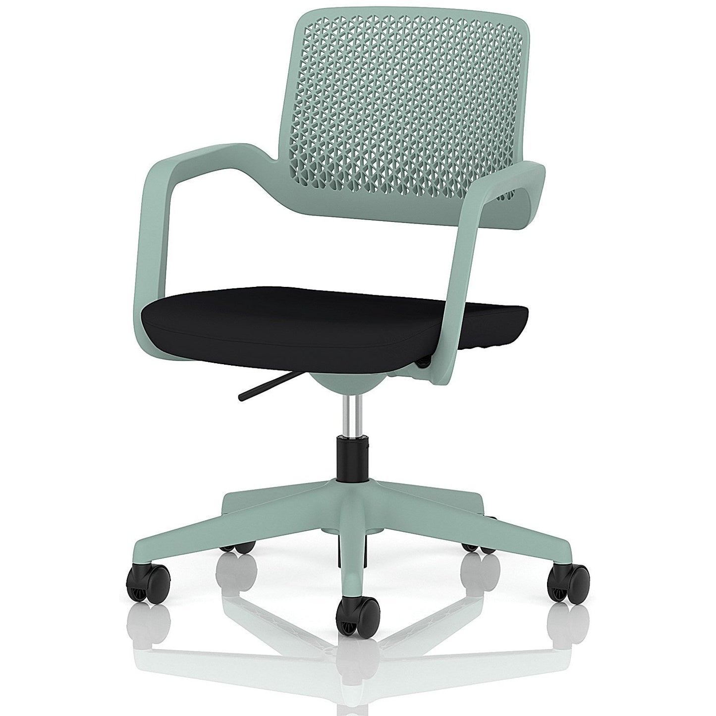Cosmo Task Operator Chair Green Frame Black Seat