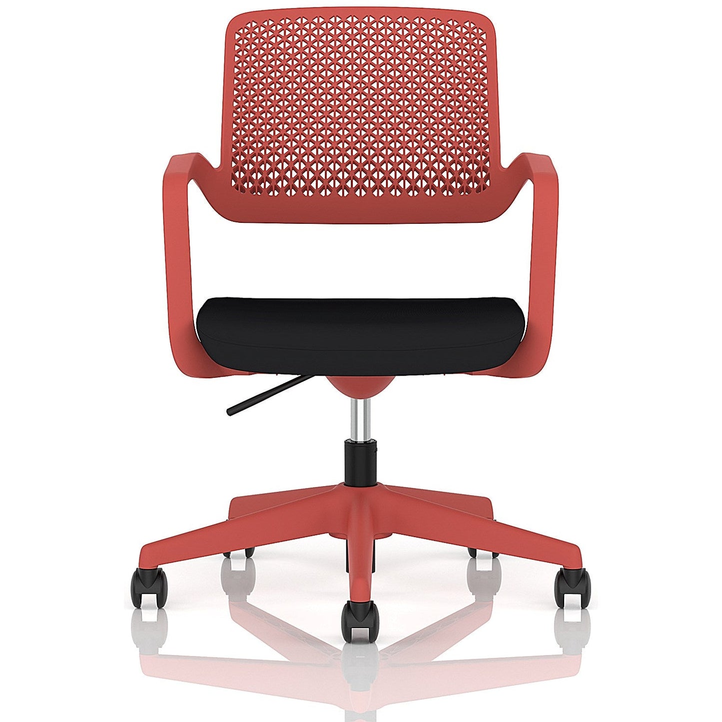 Cosmo Task Operator Chair Red Frame Black Seat
