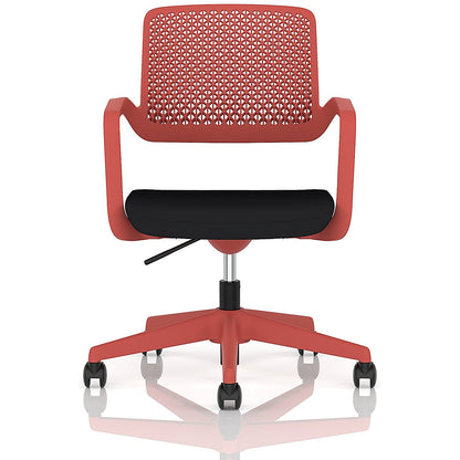 Cosmo Task Operator Chair Red Frame Black Seat