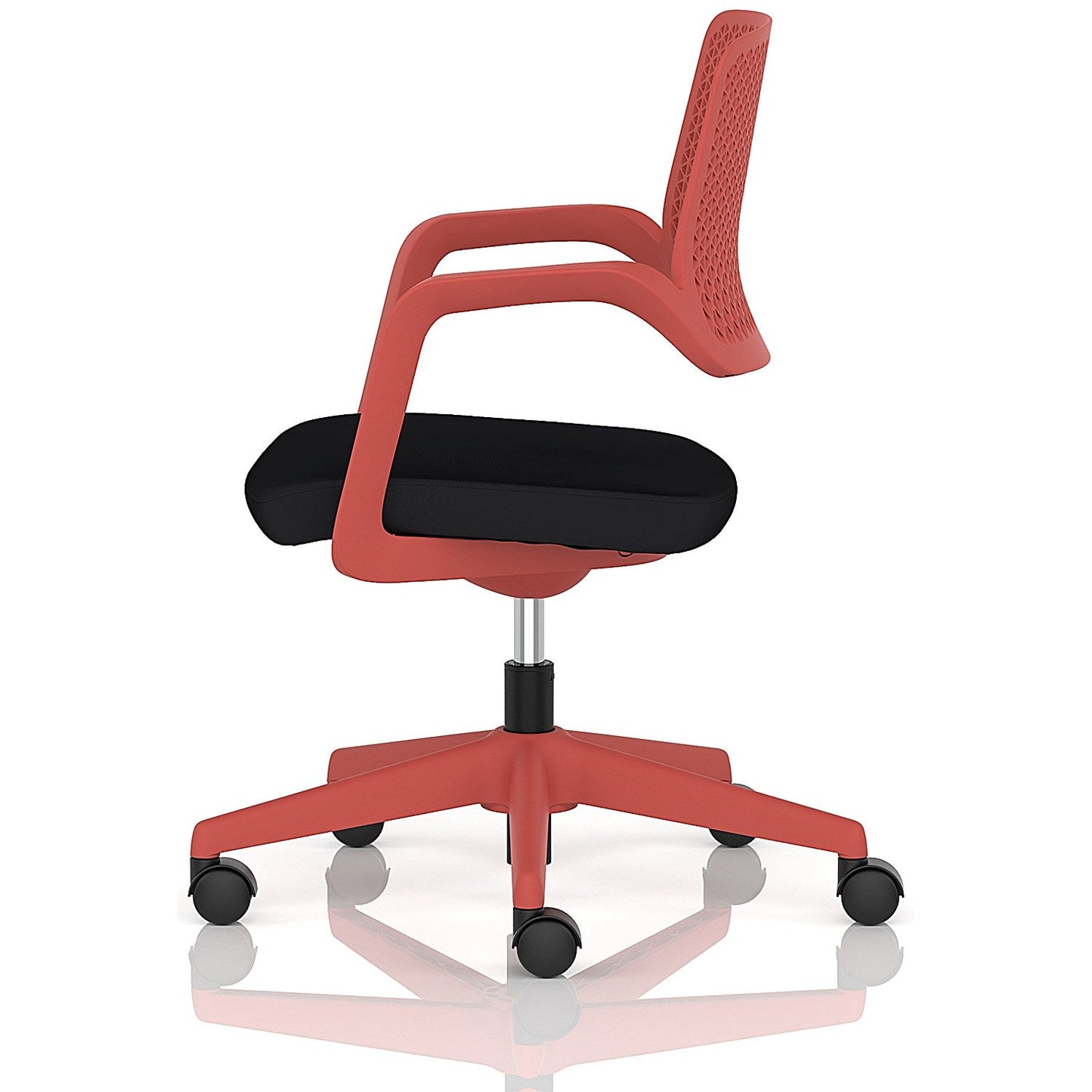 Cosmo Task Operator Chair Red Frame Black Seat