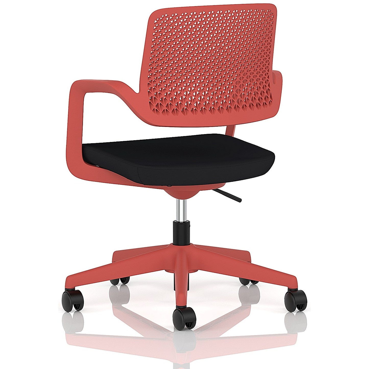 Cosmo Task Operator Chair Red Frame Black Seat