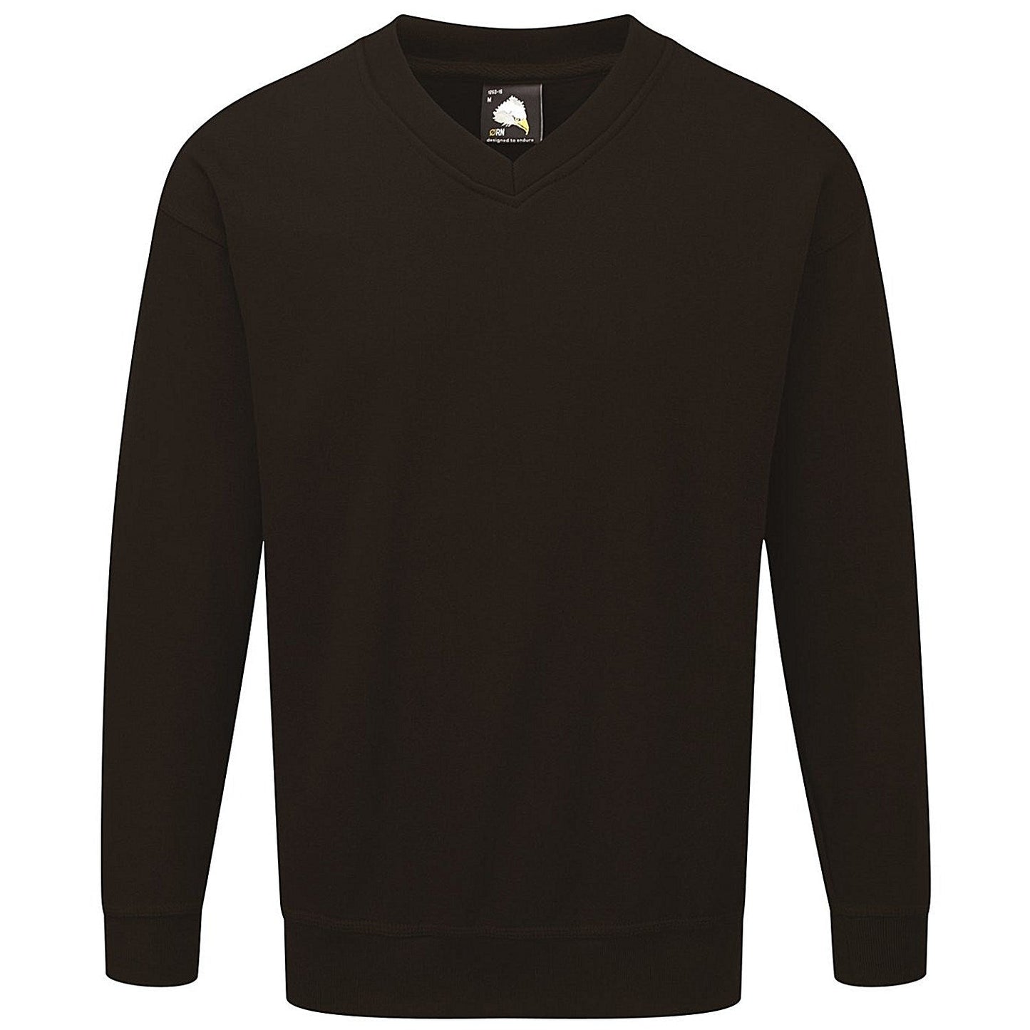 ORN Buzzard V-Neck Sweatshirt, Unisex, Black, Medium