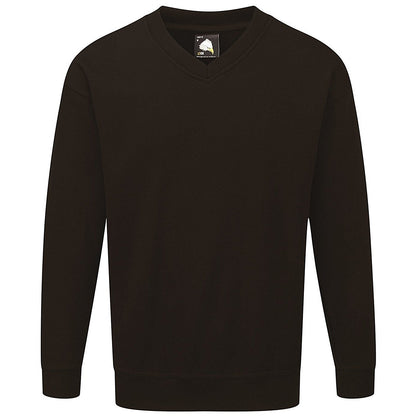 ORN Buzzard V-Neck Sweatshirt, Unisex, Black, Medium