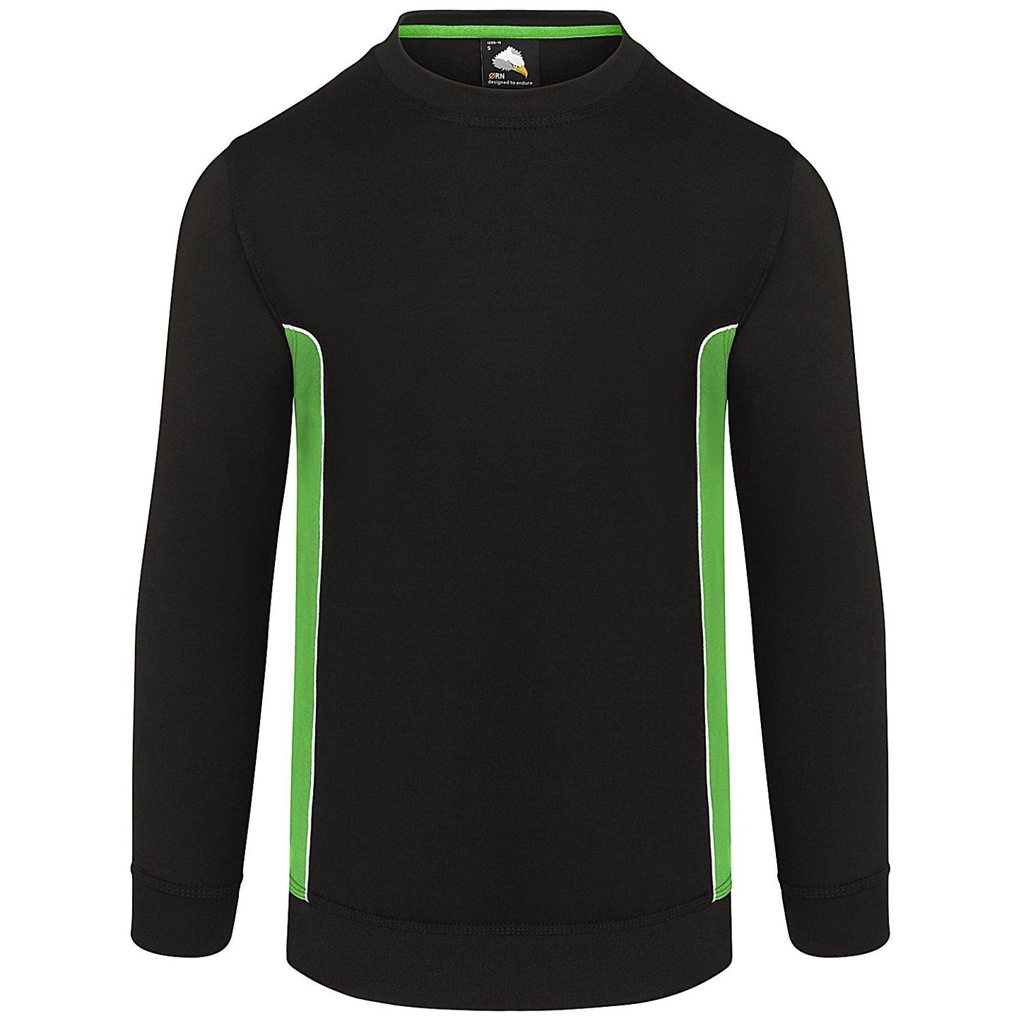 ORN Silverswift Sweatshirt, Unisex, Black/Lime, Large