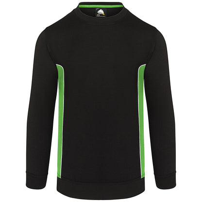 ORN Silverswift Sweatshirt, Unisex, Black/Lime, Large