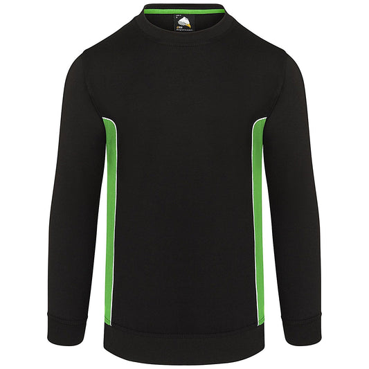ORN Silverswift Sweatshirt, Unisex, Black/Lime, 4XL