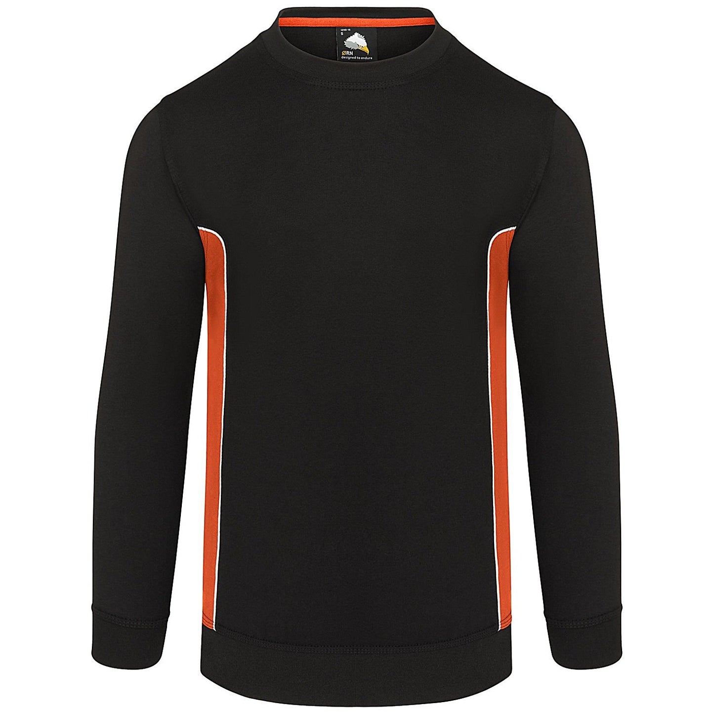 ORN Silverswift Sweatshirt, Unisex, Black/Orange, Medium