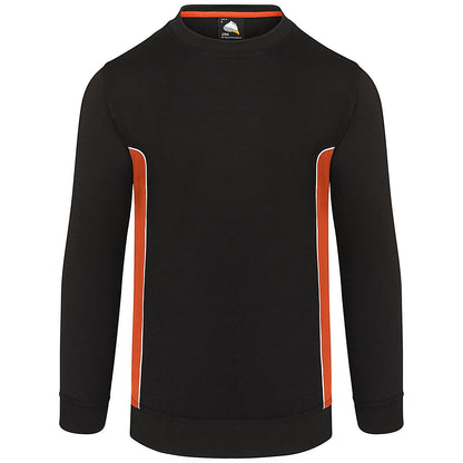 ORN Silverswift Sweatshirt, Unisex, Black/Orange, Medium