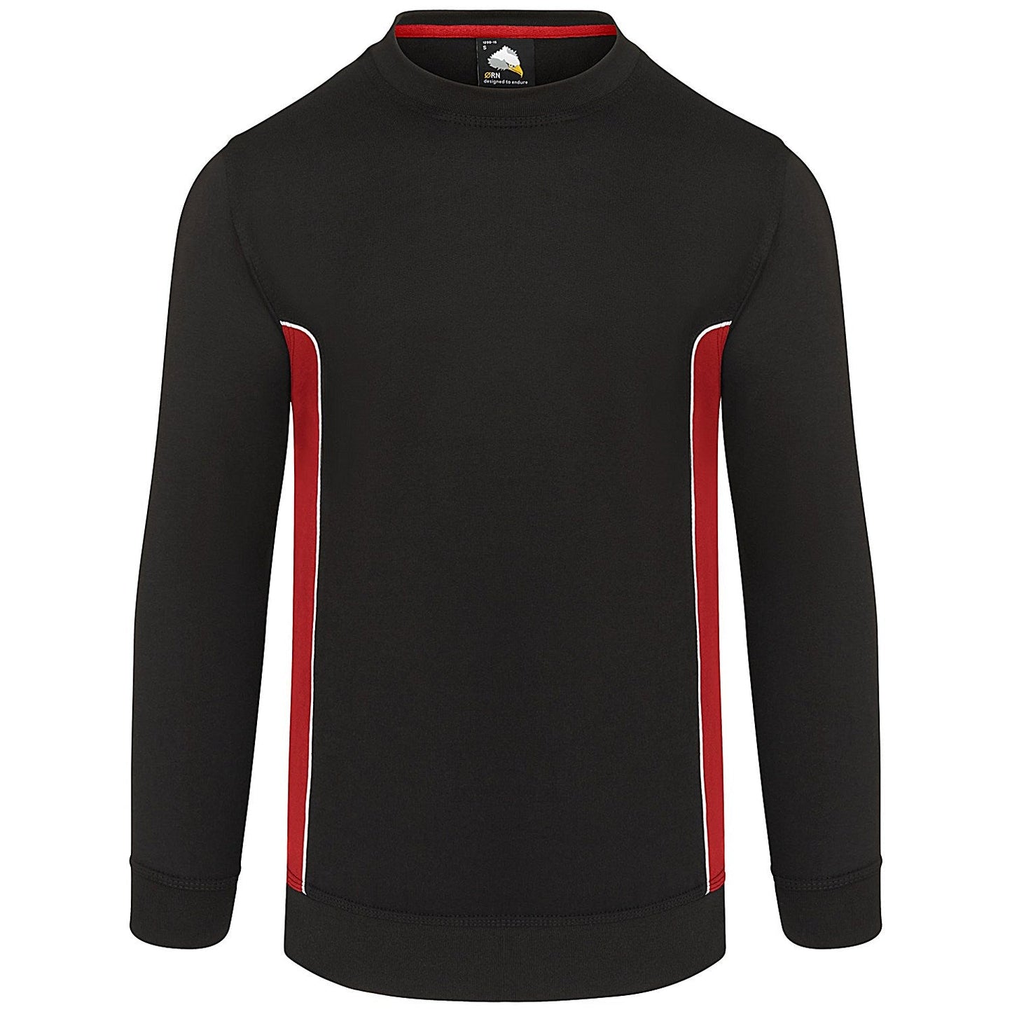 ORN Silverswift Sweatshirt, Unisex, Black/Red, 4XL